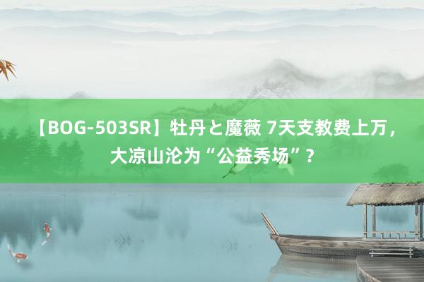 【BOG-503SR】牡丹と魔薇 7天支教费上万，大凉山沦为“公益秀场”？