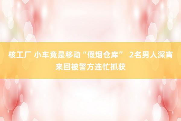 核工厂 小车竟是移动“假烟仓库”  2名男人深宵来回被警方连忙抓获