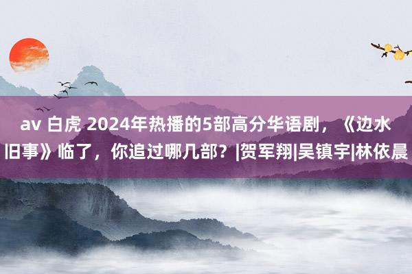 av 白虎 2024年热播的5部高分华语剧，《边水旧事》临了，你追过哪几部？|贺军翔|吴镇宇|林依晨